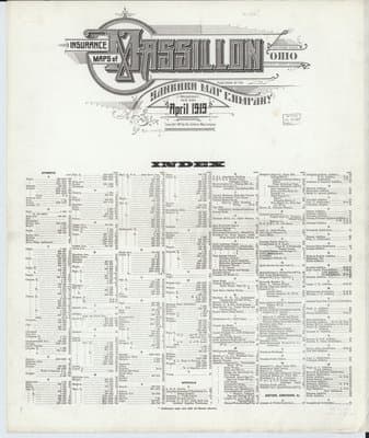 Sanborn Fire Insurance Map: Massillon, Ohio (1919)
