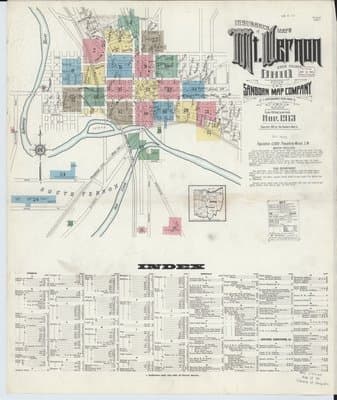 Sanborn Fire Insurance Map: Mount Vernon, Ohio (1913)