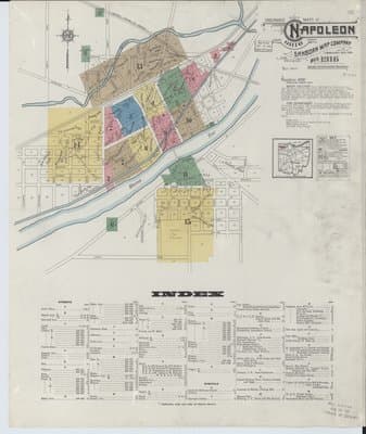 Sanborn Fire Insurance Map: Napoleon, Ohio (1916)