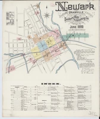Sanborn Fire Insurance Map: Newark, Ohio (1889)
