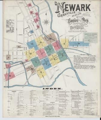 Sanborn Fire Insurance Map: Newark, Ohio (1893)