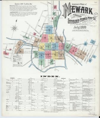 Sanborn Fire Insurance Map: Newark, Ohio (1899)