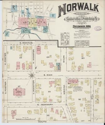 Sanborn Fire Insurance Map: Norwalk, Ohio (1884)
