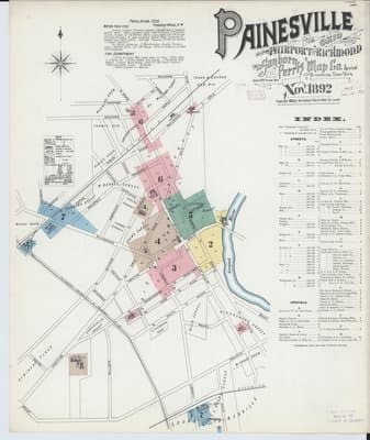 Sanborn Fire Insurance Map: Painesville, Ohio (1892)