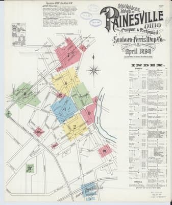 Sanborn Fire Insurance Map: Painesville, Ohio (1898)