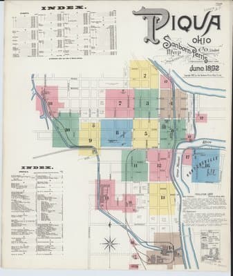 Sanborn Fire Insurance Map: Piqua, Ohio (1892)