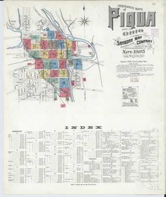 Sanborn Fire Insurance Map: Piqua, Ohio (1905)