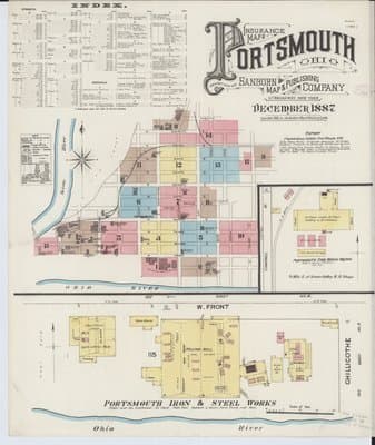 Sanborn Fire Insurance Map: Portsmouth, Ohio (1887)
