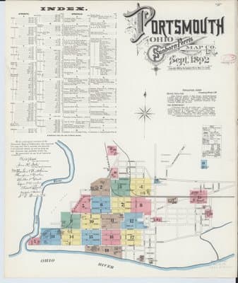 Sanborn Fire Insurance Map: Portsmouth, Ohio (1892)