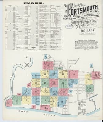 Sanborn Fire Insurance Map: Portsmouth, Ohio (1897)