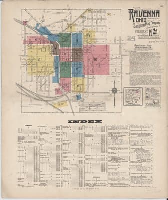 Sanborn Fire Insurance Map: Ravenna, Ohio (1922)