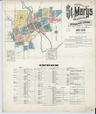 Sanborn Fire Insurance Map: Saint Marys, Ohio (1914)