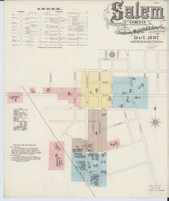 Sanborn Fire Insurance Map: Salem, Ohio (1887)