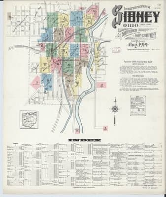 Sanborn Fire Insurance Map: Sidney, Ohio (1914)