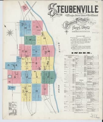 Sanborn Fire Insurance Map: Steubenville, Ohio (1892)