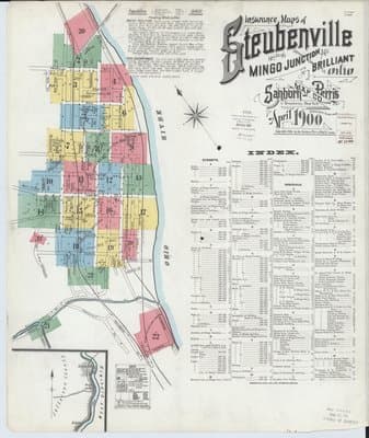 Sanborn Fire Insurance Map: Steubenville, Ohio (1900)