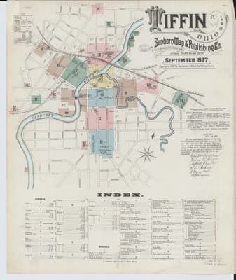 Sanborn Fire Insurance Map: Tiffin, Ohio (1887)
