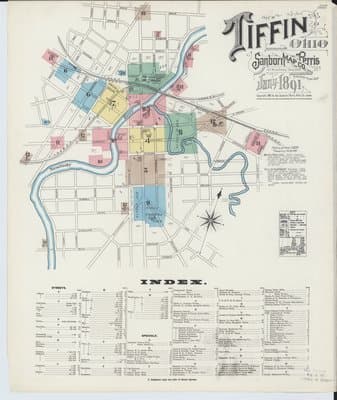Sanborn Fire Insurance Map: Tiffin, Ohio (1891)