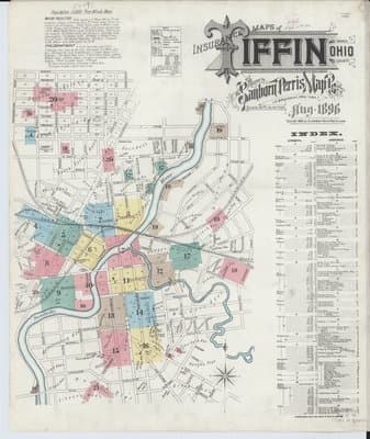Sanborn Fire Insurance Map: Tiffin, Ohio (1896)