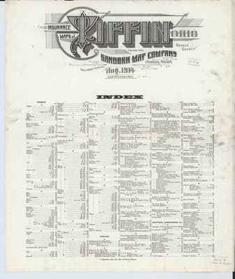 Sanborn Fire Insurance Map: Tiffin, Ohio (1914)