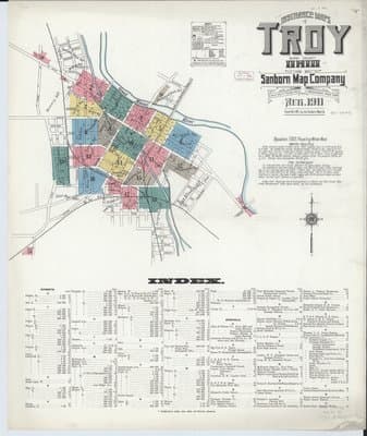 Sanborn Fire Insurance Map: Troy, Ohio (1911)
