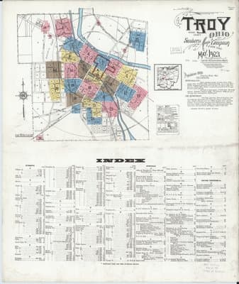 Sanborn Fire Insurance Map: Troy, Ohio (1923)