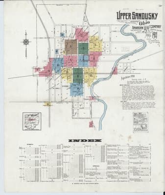 Sanborn Fire Insurance Map: Upper Sandusky, Ohio (1921)