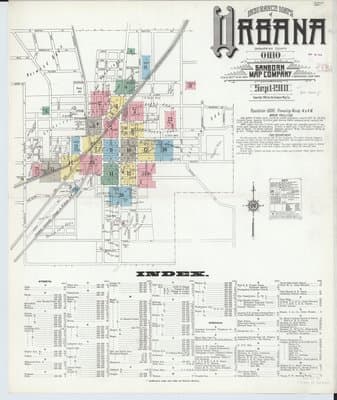 Sanborn Fire Insurance Map: Urbana, Ohio (1911)