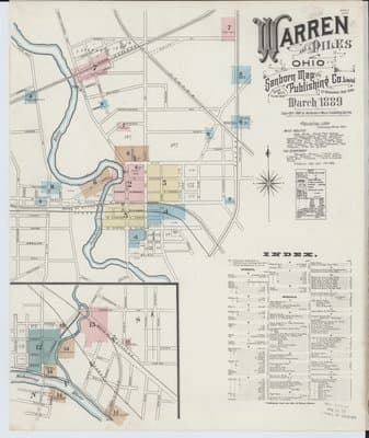 Sanborn Fire Insurance Map: Warren, Ohio (1889)