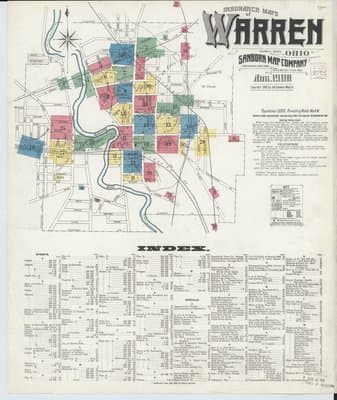 Sanborn Fire Insurance Map: Warren, Ohio (1908)