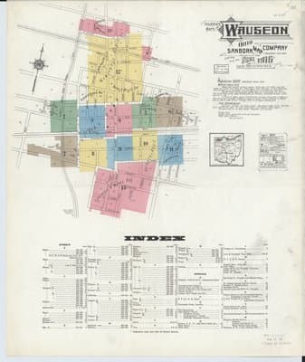 Sanborn Fire Insurance Map: Wauseon, Ohio (1916)
