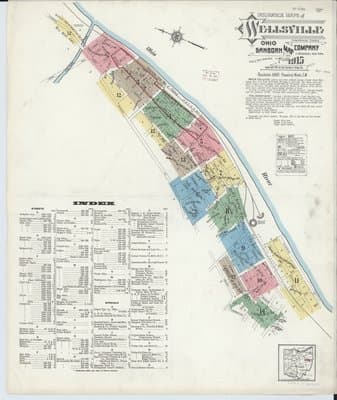 Sanborn Fire Insurance Map: Wellsville, Ohio (1915)