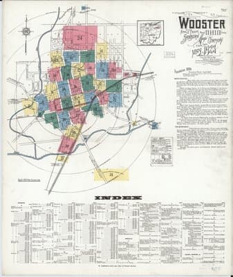 Sanborn Fire Insurance Map: Wooster, Ohio (1923)