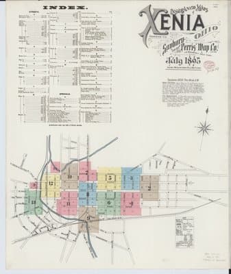 Sanborn Fire Insurance Map: Xenia, Ohio (1895)