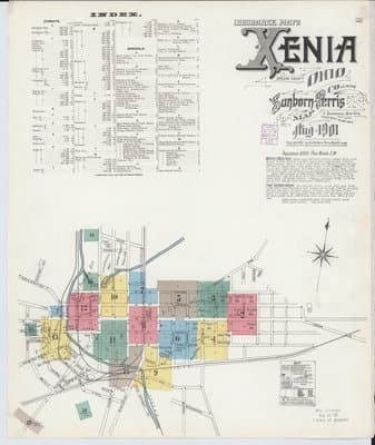 Sanborn Fire Insurance Map: Xenia, Ohio (1901)