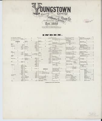 Sanborn Fire Insurance Map: Youngstown, Ohio (1889)