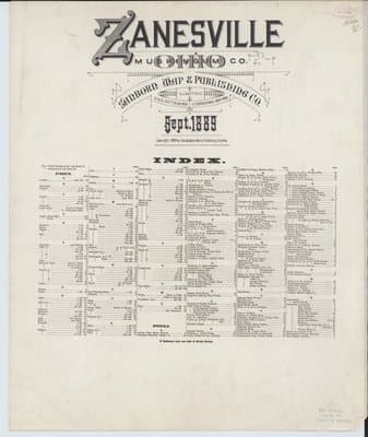 Sanborn Fire Insurance Map: Zanesville, Ohio (1889)