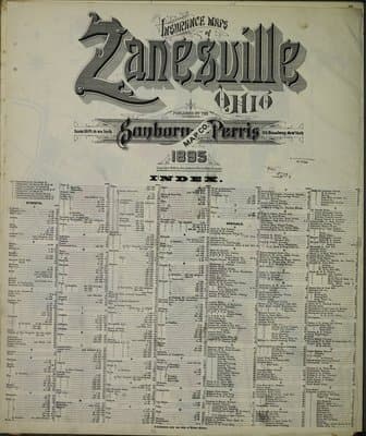 Sanborn Fire Insurance Map: Zanesville, Ohio (1895)