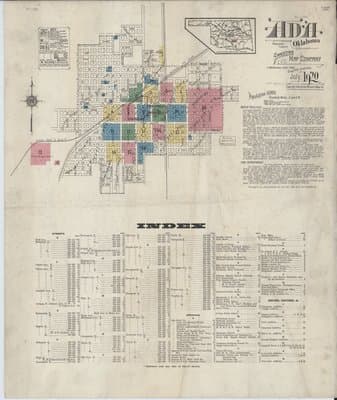 Sanborn Fire Insurance Map: Ada, Oklahoma (1920)