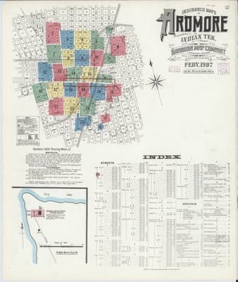 Sanborn Fire Insurance Map: Ardmore, Oklahoma (1907)
