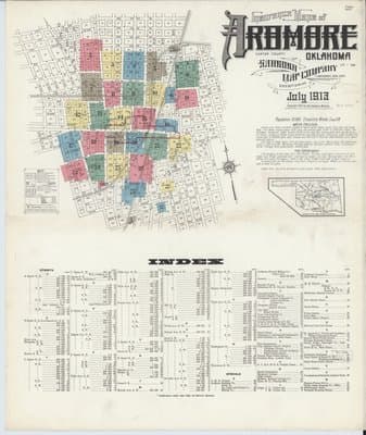Sanborn Fire Insurance Map: Ardmore, Oklahoma (1913)