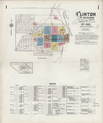 Sanborn Fire Insurance Map: Clinton, Oklahoma (1926)
