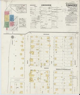 Sanborn Fire Insurance Map: Commerce, Oklahoma (1917)