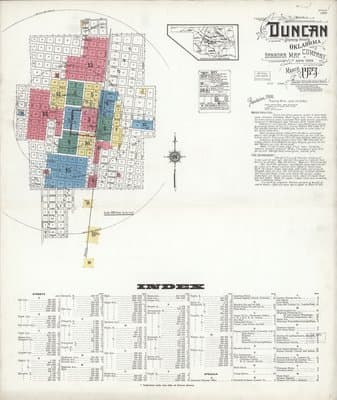 Sanborn Fire Insurance Map: Duncan, Oklahoma (1923)