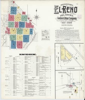 Sanborn Fire Insurance Map: El Reno, Oklahoma (1908)