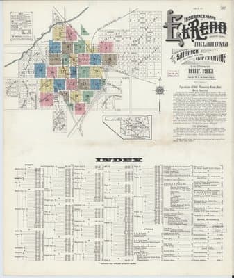 Sanborn Fire Insurance Map: El Reno, Oklahoma (1913)