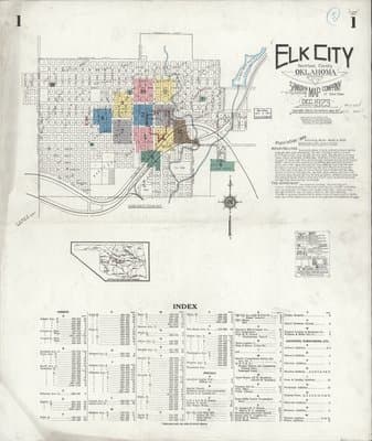 Sanborn Fire Insurance Map: Elk City, Oklahoma (1923)