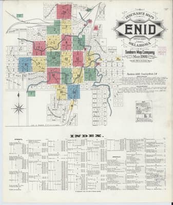 Sanborn Fire Insurance Map: Enid, Oklahoma (1908)