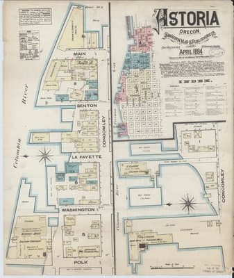 Sanborn Fire Insurance Map: Ashland, Oregon (1884)