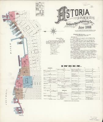 Sanborn Fire Insurance Map: Astoria, Oregon (1888)